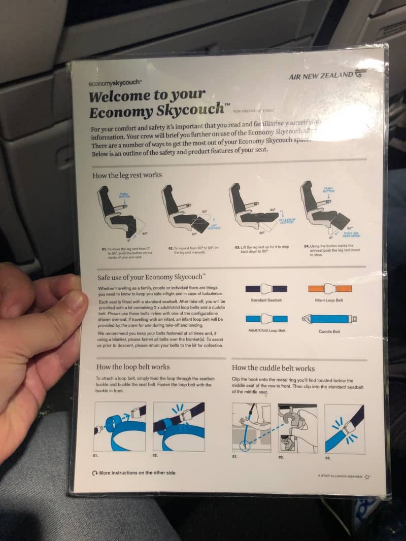 Air NZ Skycouch how it works.